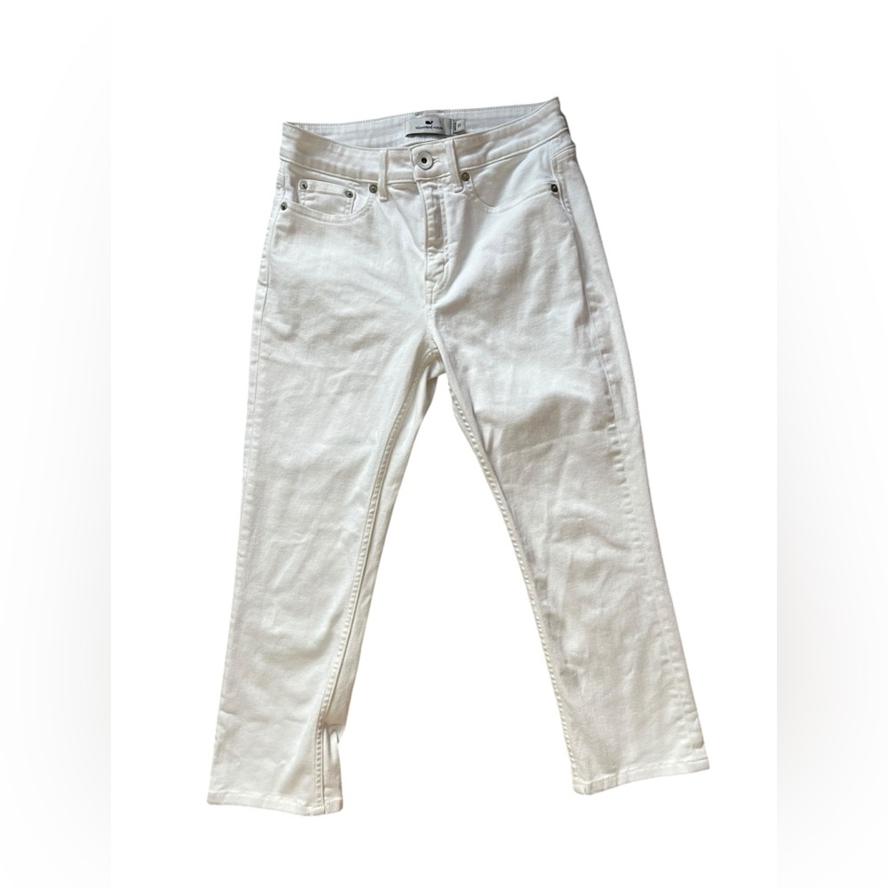 Vineyard Vines High Rise Straight Crop Jeans‎ Women's 27 White Pants Bottom✅